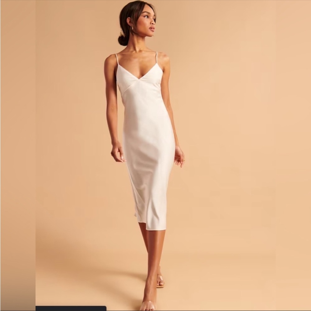 Abercrombie Satin Slip Midi Dress